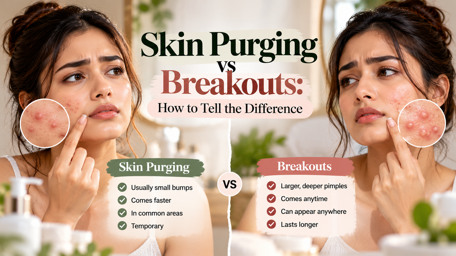 Skin Purging vs Breakouts: How to Tell the Difference