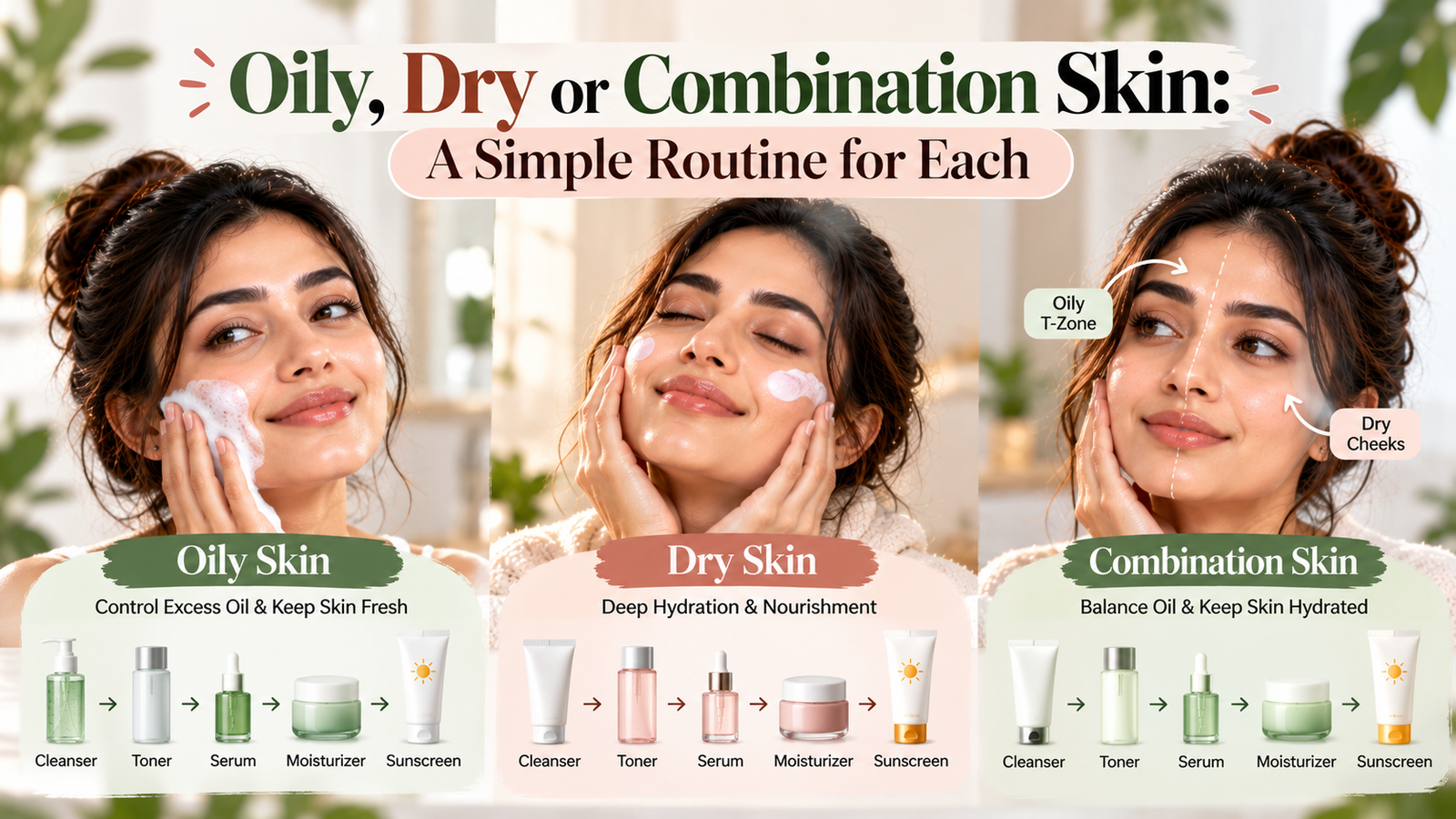 Oily, Dry or Combination Skin: A Simple Routine for Each