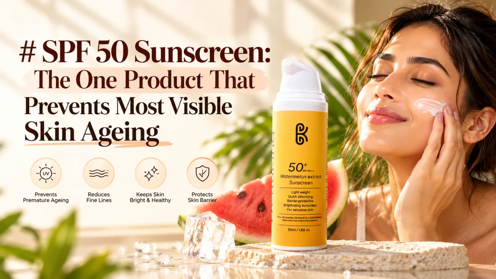 SPF 50 Sunscreen: The One Product That Prevents Most Visible Skin Ageing