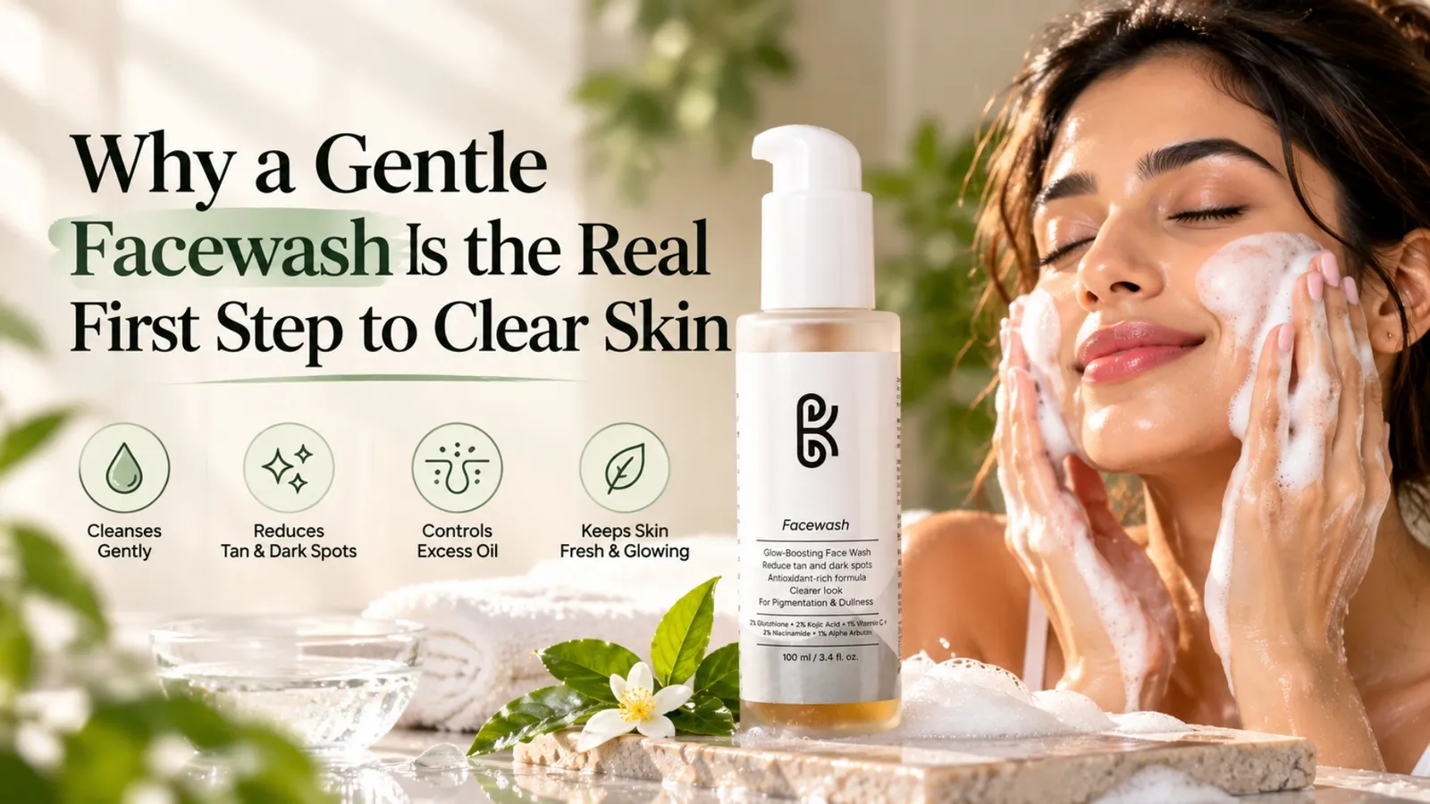 Why a Gentle Facewash Is the Real First Step to Clear Skin